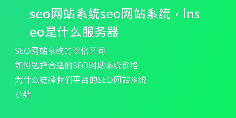 seo網(wǎng)站系統(tǒng)seo網(wǎng)站系統(tǒng)，lnseo是什么服務器